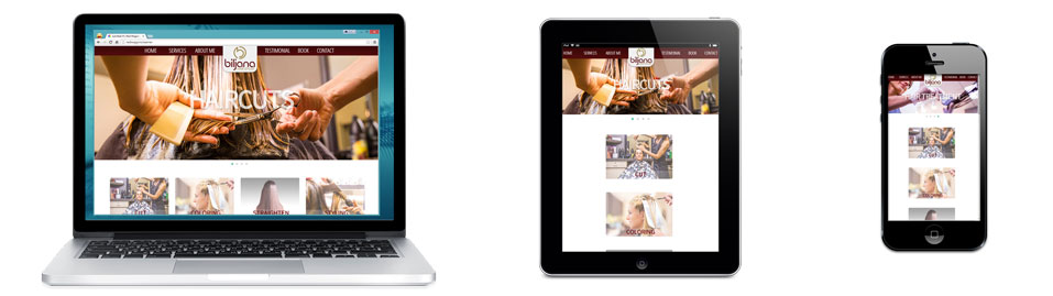 Las Vegas responsive website on a laptop, tablet and smartphone